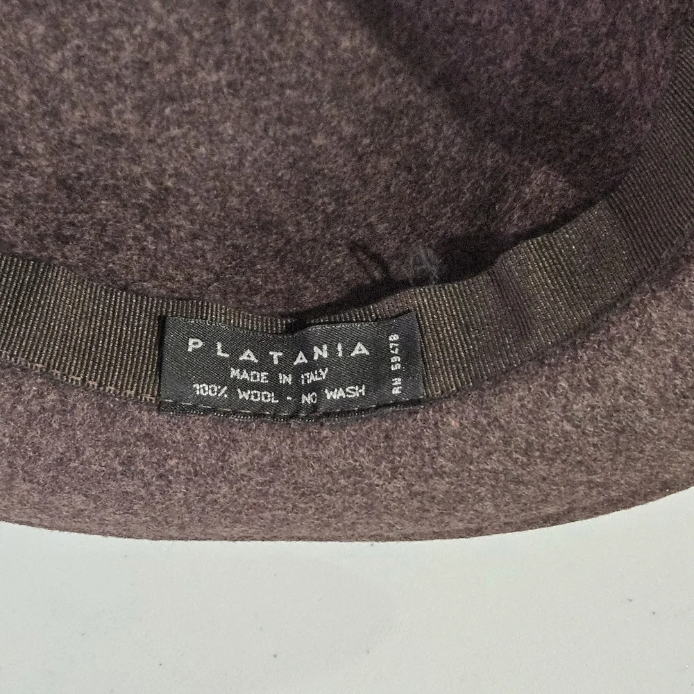 Vintage Brown PLATANIA Women's 100% Wool Hat - Made In Italy 🇮🇹 - Picture 2 of 5